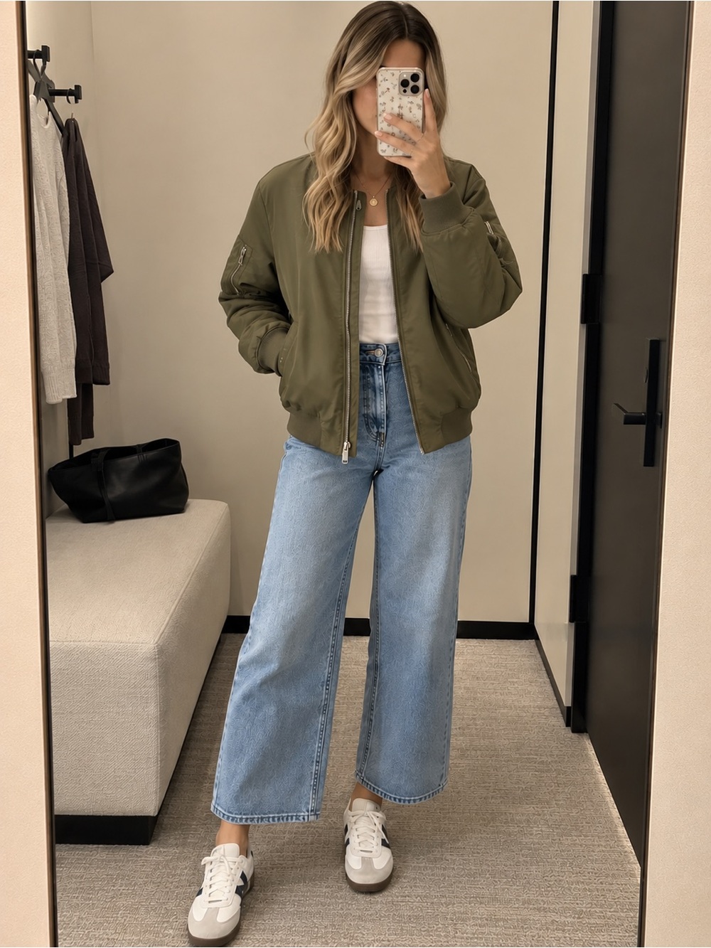 Aritzia Olive Bomber Jacket
